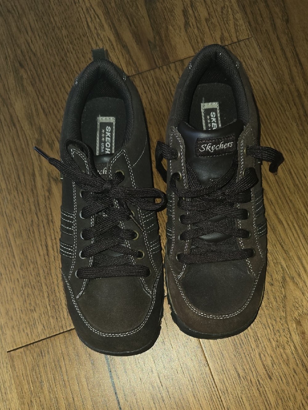 Skechers Women’s Dark Brown Lace-Up Sneakers